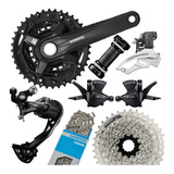 Kit Grupo Shimano Altus M2000 Cambio Traseiro/alivio 27v 