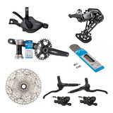 Kit Grupo Shimano Deore M6100 Completo + Freio Mt200 Shimano