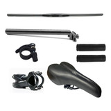 Kit Guidão Aluminio,mesa Absolute,canote,selim, Manopla Mtb