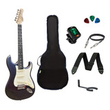 Kit Guitarra Memphis By Tagima Mg30 Strato Mdsv Cor Cinza-escuro Material Do Diapasão Madeira De Bordo Orientação Da Mão Destro