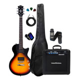 Kit Guitarra Strinberg Les Paul Lps230 Sb Sunburt Capa Cubo