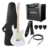 Kit Guitarra Strinberg Sts100 Stratocaster Amplificador Nf