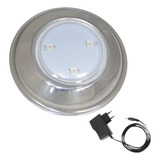 Kit Hiper Led Brustec 6w Luz Azul Inox 316l + Fonte 1a