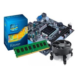 Kit I3 3220 +placa Mãe H61 1155 + 8gb Ddr3 +cooler Cor Preto