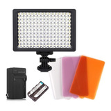 Kit Iluminador Led Hongdak Hd-160 + Bateria + Carregador
