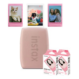 Kit Impressora Instax Mini Link 3 Rosa + 20 Filmes Pink Lemo