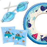 Kit Infantil Boia Inflável 60cm Boia De Braço Verão Diversão