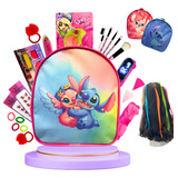 Kit Infantil Make Criança Mochila Stitch Maquiagem Relogio