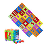 Kit Infantil Tapete Eva 5mm Guarda Fácil Cubo Didático Bebê
