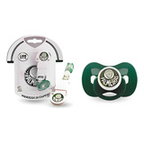 Kit Infantil Times Brasileiros Chupeta + Prendedor Kids Gol