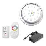 Kit Inox Iluminação Piscina Enertech Led Rgb 1x18 Watts 8 Cm