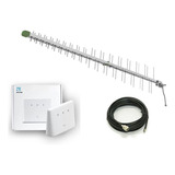 Kit Internet Rural Roteador Wifi 4g, Antena 2600mhz Cabo 15m