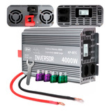 Kit Inversor 24v Para 220v Onda Senoidal Pura Conversor De Tensao 4000w Pico 8000w Tripla Proteção Igual Tomada Residencial Universal Botão Liga/desliga Com Visor Led Indicador 4 Fusíveis Brinde