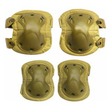 Kit Joelheira + Cotoveleira Airsoft Paintball Rapina Militar