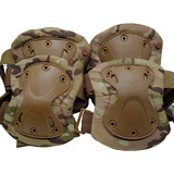 Kit Joelheira Cotoveleira Esportiva Tática Airsoft Paintball