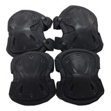Kit Joelheira + Cotoveleira Tática Airsoft Paintball - Preta