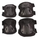 Kit Joelheira E Cotoveleira Airsoft 4 Peças Tatica Militar
