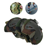 Kit Joelheira E Cotoveleira Tática Airsoft Paintball 