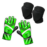 Kit Joelheira Premium Futebol E Luva De Goleiro - Infantil