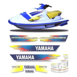 Kit Jogo Adesivos Compatível Yamaha Jet Ski Wave Raider Etiq Cor Azul Vermelho E Amarelo