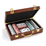 Kit Jogo De Poker Com Maleta Forrada Em Couro 200 Fichas