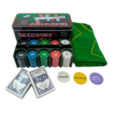 Kit Jogo Lata De Poker 200 Fichas Numeradas Profissional