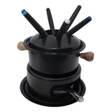 Kit Jogo Panela Conjunto Fondue 11 Peças Black Sofisticado