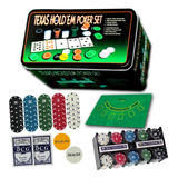 Kit Jogo Poker 200 Fichas Numeradas Texas Original Com Lata