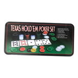 Kit Jogo Poker Texas Hold'em 200 Fichas Numeradas + Feltro