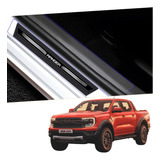 Kit Jogo Protetor Soleira Resinado Ford Ranger Com Blackout