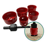 Kit Jogo Serra Copo 6 Peças Para Madeira Gesso Pvc 32 À 54mm