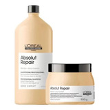 Kit L'oreal Absolut Repair Shampoo 1.5 E Máscara 500 Gr