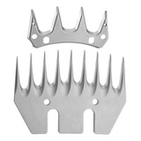 Kit Lâmina 9 Dentes Reta 4 Dentes Tosquiadeira Tosa Ovelhas