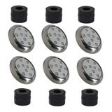 Kit Lampada Piscina 6 Led Inox 80mm 9w Rgb Rosca 1/2 Pol.