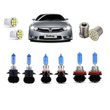 Kit Lampada Super Branca New Civic 07/11 H11 Hb4 Hb3 + Leds