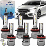 Kit Lampada Ultra Led Small Honda Civic 12 A 22 Farol+ Milha