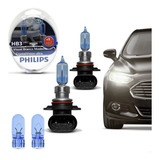 Kit Lâmpadas Hb3 Philips 4300k Crystal Vision Ultra + Pingos