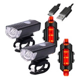 Kit Lanterna E Farol Bicicleta Luz Ultra Led A Prova D'água
