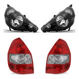 Kit Lanterna + Farol Fit Máscara Negra 2003 2004 2005 2006