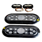 Kit Lanterna Led Cristal P/ Carretinha + 2 Luz De Placa 12v