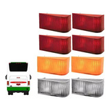 Kit Lanterna Traseira Ônibus Busscar Rodoviário 8 Pç