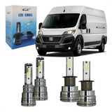 Kit Led Fiat Ducato Farol Baixo E Farol Milha H4 H3 (todos)