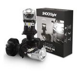 Kit Led H4 Mini Projetor Canhão Eliptico Shocklight Carro
