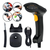 Kit Leitor De Código De Barras Com Fio Lm-600 Com Suporte