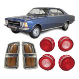 Kit Lente Lanterna Traseira + Dianteira Opala 75 76 77 78 79