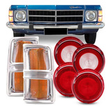 Kit Lente Opala 75 76 77 78 79 Traseira + Dianteira Cristal