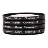 Kit Lentes Close-up Macro +1+2+4+10 62mm 58mm 55mm 52mm 49mm