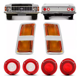 Kit Lentes Opala 75 76 77 78 79 Traseira + Dianteira Âmbar