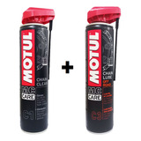 Kit Limpa Corrente Motul Mc Care C1 + Lubrifica Mc Care C3