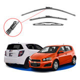 Kit Limpador De Parabrisa Silicone Chuva Sonic 2012 A 2017